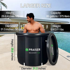 Bañera de Crioterapia para Jardín, Cubo de Baño de Hielo, Tinas de Spa, Salas de Sauna, <span class=keywords><strong>Piscina</strong></span> - Product Image 3