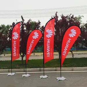 High quality advertising portable beach flag stand board with besting selling display fabric banner