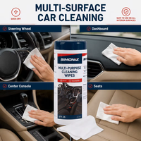 Lingettes de nettoyage de voiture multi-usages, non tissées, écologiques, biodégradables, sans dommages, portables, 4-en-1
