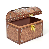 Coffret cadeau en papier fait main personnalisé avec poignée et fermoir, boîte à bonbons vintage de style pirate