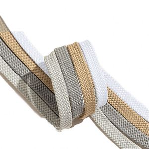 Lacets plats personnalisés HF 8 mm, double couche, longueur 100-180 cm, en polyester - Product Image 3