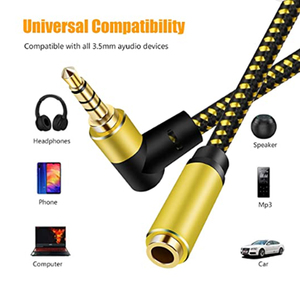 <span class=keywords><strong>Cable</strong></span> de extensión de auriculares TRRS, 4 polos, Conector estéreo de 3,5mm, <span class=keywords><strong>cable</strong></span> de extensión auxiliar macho a hembra, <span class=keywords><strong>cable</strong></span> de extensión de audio - Product Image 2