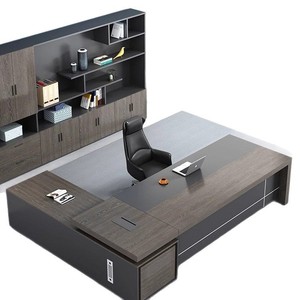 Escritorio Ejecutivo Moderno Minimalista en Forma de L, Combinación de Silla de Oficina para Gerente 8856 - Product Image 3