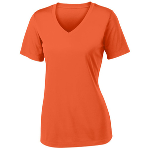 Maglietta sportiva sportiva da donna con <span class=keywords><strong>scollo</strong></span> a <span class=keywords><strong>V</strong></span> per donna all'ingrosso maglietta da corsa con maglia grafica personalizzata - Product Image 5