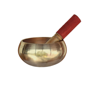 Bol chantant en laiton fait à la main, écologique, classique, imperméable, cadeau avec support en bois - Product Image 1