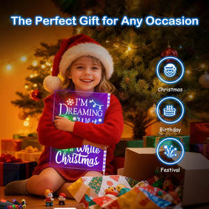 <span class=keywords><strong>Tableau</strong></span> de Dessin en Acrylique LED 13,7 x 10 Pouces, <span class=keywords><strong>Tableau</strong></span> Lumineux à Effets de Couleurs, <span class=keywords><strong>Tableau</strong></span> de Dessin Magique avec Support, Cadeau pour Filles et Garçons - Product Image 6