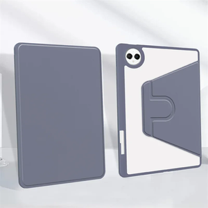 360 étui de support rotatif pour <span class=keywords><strong>Huawei</strong></span> <span class=keywords><strong>Matepad</strong></span> <span class=keywords><strong>Pro</strong></span> 12.2 étui avec porte-crayon à trois volets acrylique clair dos couverture rigide - Product Image 6