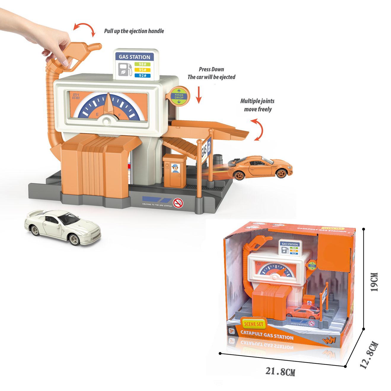 Samlok 2023, детская развивающая заправочная станция, набор игрушек оранжевого цвета, новые игрушки для мальчиков