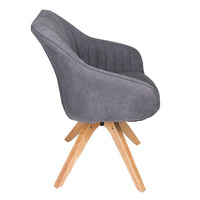 Fourniture d'usine de meubles de maison moderne luxe chaise de salle à manger en velours de loisirs canapé confortable gris