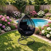 Fauteuil suspendu moderne en métal pour jardin, double place, avec support, pour l'extérieur