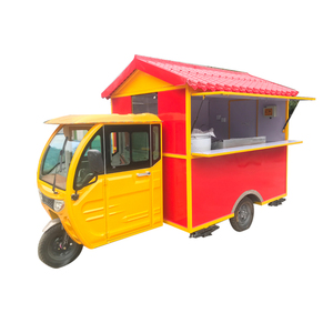 <span class=keywords><strong>Prix</strong></span> promotionnel Chariot <span class=keywords><strong>de</strong></span> restauration rapide personnalisé / Kiosque à shawarma / Kiosque alimentaire pour machine à crème glacée molle - Product Image 3
