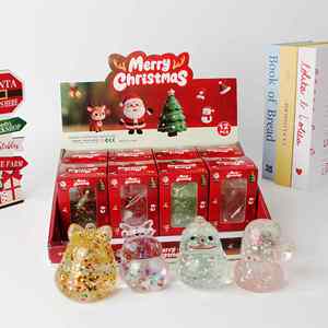 Jouet anti-stress festif de Noël en maltose multicolore scintillant, ensemble de jouets à presser pour cadeau et décoration de fête - Product Image 1