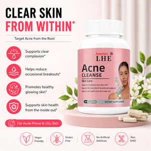 Suplemento Nutracéutico para el Acné, Fabricante de Productos para el Cuidado de la Piel con Vitamina A y Mezcla de Hierbas para una Piel Clara, 90 Cápsulas - Product Image 2