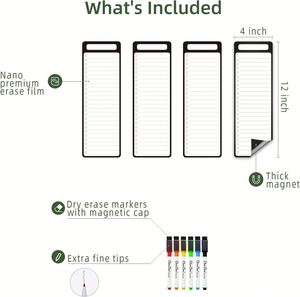 Spark Wholesale Custom Traditional Magnetic Dry Erase Medium Sheet Size Eco-Friendly Multifunctional List <b>Board</b> Fridge Menu - Product Image 3