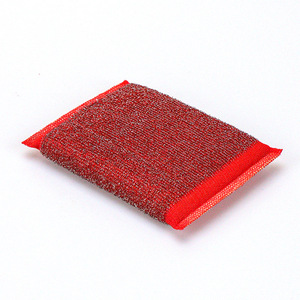 Cepillo de esponja de doble cara con almohadilla de limpieza de alambre de acero rectangular para ollas y sartenes FY1105 - Product Image 3