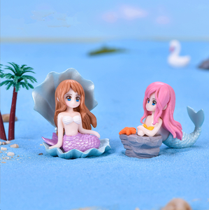 Kabuk <span class=keywords><strong>Mermaid</strong></span> ev süsler akvaryum balık tankı dekorasyon aksesuarları karikatür rakamlar Decos el sanatları süsler komik hediye - Product Image 3
