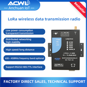 AC800D LoRa trasmissione dati senza fili radiotrasparente 420-450MHz RS232/RS485/TTL Anti-Interference12KM RF ricetrasmettitore dati - Product Image 6