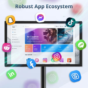 Sistema Android de 15,6 pulgadas, señalización Digital, pantalla táctil, máquina de consulta de pie, equipo de publicidad de proyección DE Metal - Product Image 2