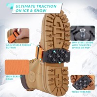 Poignées de neige en plastique antidérapantes pour équipement de lance à glace Couvre-chaussures Crampons à glace Crampons