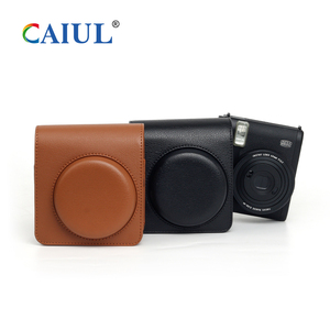 Sac en cuir pour appareil photo pour <span class=keywords><strong>Instax</strong></span> <span class=keywords><strong>Mini</strong></span> 99 Motif de litchi élégant pour la solution de stockage d'équipement vidéo de protection - Product Image 3