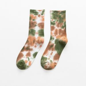 Jingwen OEM Meias De <span class=keywords><strong>Bebe</strong></span> transpirable divertido lindo multicolor Tie-dye mujeres Calcetines - Product Image 2