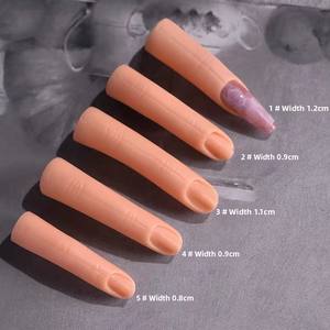 <span class=keywords><strong>Silicone</strong></span> Manucure <span class=keywords><strong>Faux</strong></span> <span class=keywords><strong>Doigt</strong></span> Pratique Moule Imitation Invité <span class=keywords><strong>Doigt</strong></span> pour Novice Débutants Affichage Plug-In Main Siège - Product Image 4