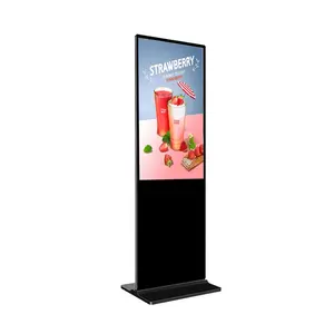 Expomaxフロアスタンドセンサー薄型看板スクリーンデジタルサイネージ小型透明タッチスクリーンディスプレイ広告