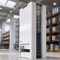 Module de levage vertical à double accès (VLM) avec ports avant et arrière pour la collecte simultanée des commandes des deux côtés, construction métallique, capacité 1000 kg