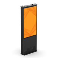 Pantalla dual de 55 pulgadas y 65 pulgadas, quiosco Digital impermeable para exteriores para tiendas minoristas, metros, ascensores, aeropuertos, gráficos de animación
