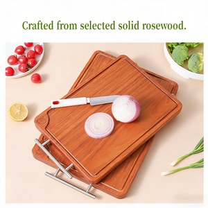 <span class=keywords><strong>Planche</strong></span> à découper en bois de rose de qualité supérieure, construction solide, non toxique, bois organique pour la viande et les légumes, préparation des aliments en cuisine - Product Image 5