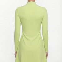 Combinaison de yoga une pièce pour femme, automne/hiver, manches longues, jupe de golf/tennis, dentelle respirante, séchage rapide, Spandex/Nylon, couleur unie