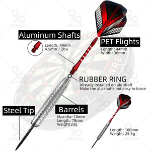 قلم رصاص مجموعة سهام احترافية من الفولاذ المقاوم للصدأ 26 جم إكسسوارات سهام طرف فولاذية - Product Image 2