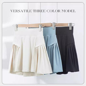 مخصص OEM تنورة رياضية عالية الخصر للنساء كبيرة الحجم مضادة للتعرض للتنس تنورة مطوي للجولف 2 في 1 تنورة اليوغا اللياقة البدنية - Product Image 2