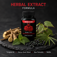 Kapsul Ekstrak Horny Goat Weed Tongkat Ali Label Pribadi OEM untuk Pria, Meningkatkan Stamina Fisik, Energi, dan Meningkatkan Vitalitas Pria
