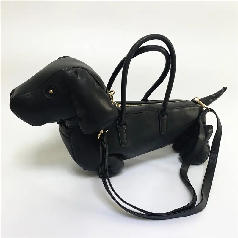 2024 Shenglu conçoit Unique chien forme dame créatif noir sac à main personnalité sac mode dessin animé mignon chiot fille sac à main