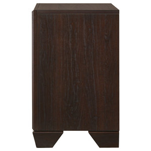 Copper Dark Cocoa 2-<b>Drawer</b> Rectangular Nightstand Modern <b>Storage</b> <b>Drawer</b> Cabinet Bedroom Furniture - Product Image 5