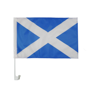 Bandera Escocesa para Coche 12x18 Pulgadas Poliéster, Bandera Nacional Escocesa para Ventana <span class=keywords><strong>de</strong></span> Coche, Bandera Escocesa con Ventosa para Coche - Product Image 1