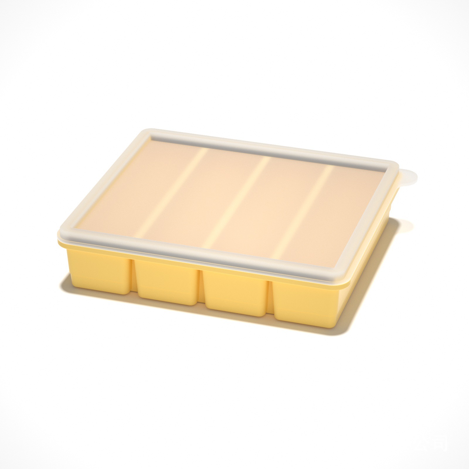 Moule à 4 bandes, silicone épaissi platine jaune.