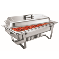 Chauffe-Plat Économique Professionnel Buphex SS201 8L GN1/2x2 F433-2 en Acier Inoxydable pour Restaurants et Hôtels