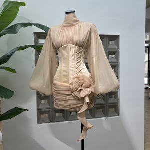 Vestido Casual OUDINA com Estampa Floral e Mangas Bufantes, Vestido Elegante para Mulheres em Festas e Promocões - Product Image 2