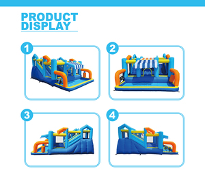 Castillo hinchable con doble Tobogán, casa de <span class=keywords><strong>salto</strong></span> inflable para fiestas interiores y exteriores de niños - Product Image 4