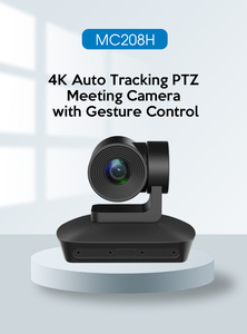 กล้องประชุม 4K Auto Tracking PTZ ควบคุมด้วยท่าทาง พร้อมลำโพง 4 ตัวในตัว สำหรับห้องประชุม วิดีโอคอนเฟอเรนซ์ MC208H 4K - Product Image 4