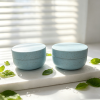 Pot cosmétique biodégradable en paille de blé de 240g, écologique, à large ouverture et couvercle vissé, pour masques visage et capillaires, couleur personnalisée, OEM/ODM, vente en gros