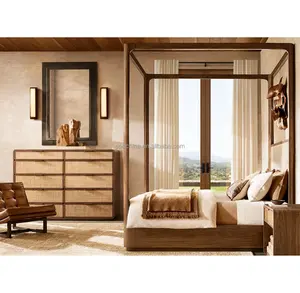 Mobili moderni di lusso per interni in legno squisita fattura di grandi dimensioni mobili per camera da letto con cassettone a 10 cassetti