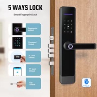 Smartek résistance au feu serrure numérique E908F TTLOCK code d'empreintes digitales sans clé carte RFID avec sonnette pour la maison Airbnb 6068 7068