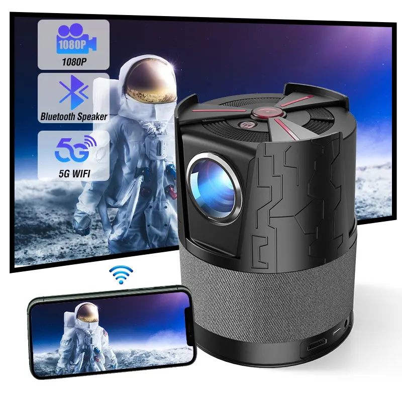 Best selling CAIWEI A3+AB 7500 Lumens Android Wifi Bluetooth Portable Led Multimedia Mini Video Projector HD
