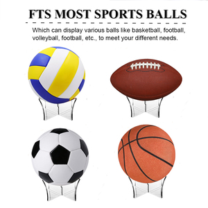 Support de présentation en acrylique transparent de haute qualité pour ballons de football, basketball, soccer, rugby - Product Image 2