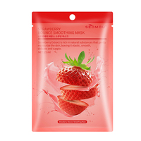Seomou Oem Fruit Gezichtsmasker Organische Vitamine C Sheet Masker Vorm En Gezicht Gebruik Hydraterende Koreaanse Gezichtsmasker