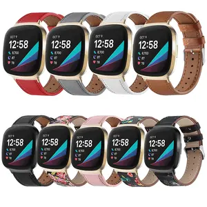 奇曼经典双面牛皮表带，适用于Fitbit versa 3/感应带