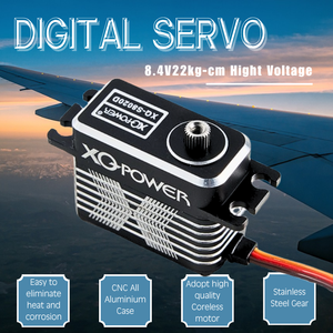 Servomoteur numérique XQ-Power 20 kg S8020D à grande vitesse, engrenages métalliques, haute précision, sans noyau, étanche, pour RC 1/12 - Product Image 3